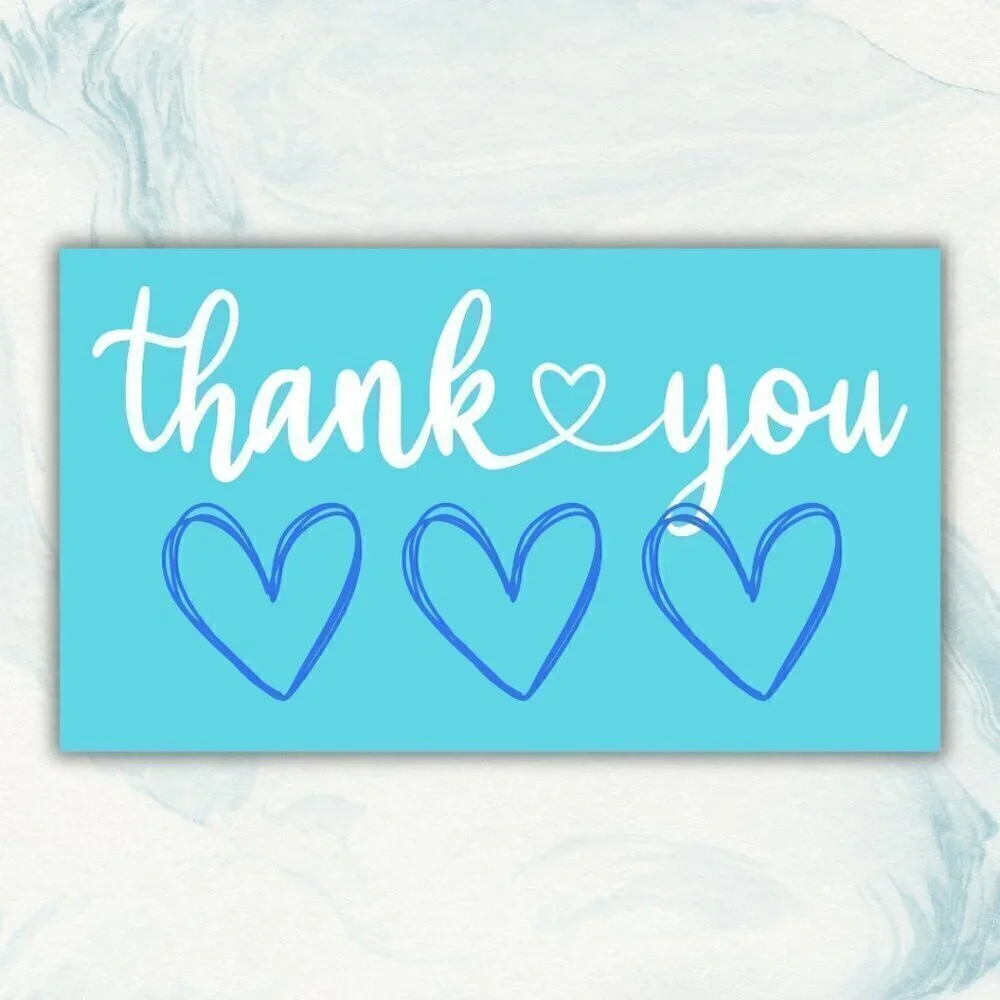 Thank You Cards: 50 Count / 5 Designs